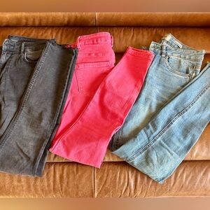 Set of 3 skinny jeans, size 6